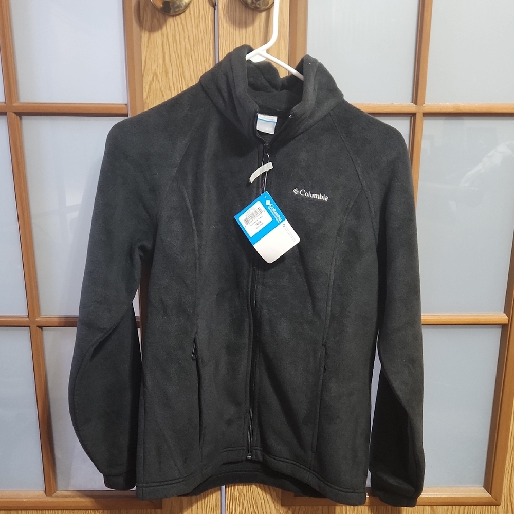 Columbia Youth Dark Grey Fleece Zip Up Youth 14/16 Nwt